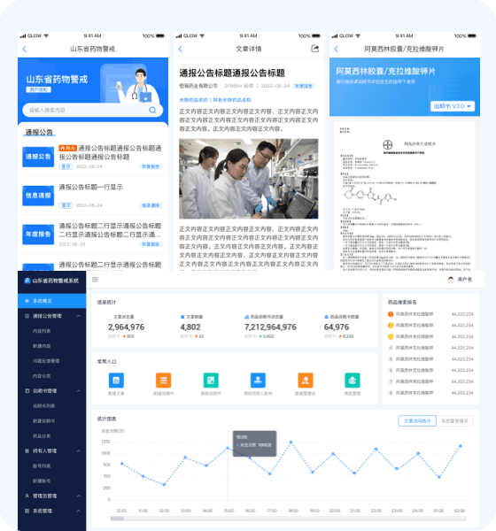 药物安全监测与风险管理系统界面示意